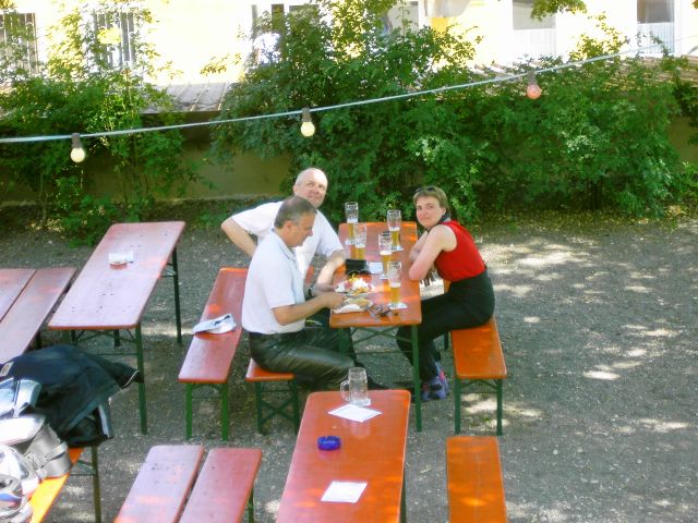 Biergarten unterhalb Burg Pappenheim 