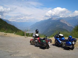 Am Col de Forclaz mit Blick ins Rhonetal