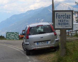 3.Pass:	Col de la Forclaz (der 1. von 3), 1527 m